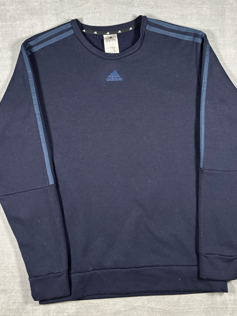 adidas Navy Sweatshirt with Light Blue Logo‎